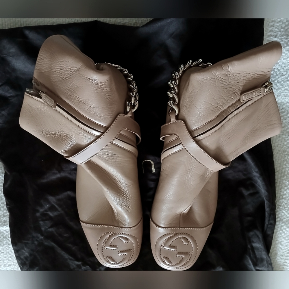 New. Gucci soho  GG  ankle boot, side zipper - Picture 5 of 13